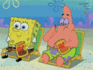Gif Popcorn - eating by spongbob patrick.gif