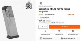 Springfield XD .45 ACP 13 Round Magazine The Mag Shack.png