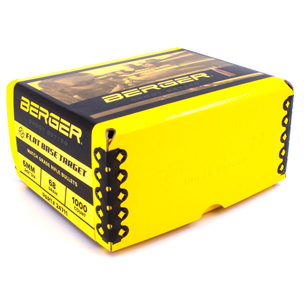 BERGER 6MM(.243)68gr HPFB BULLET (TARGET) 1000/bx