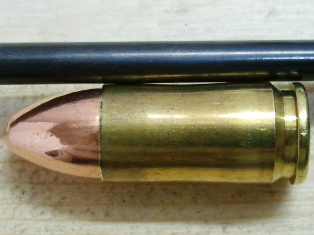 Bulged 9mm brass